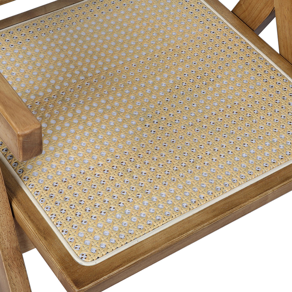 Levede 2x Dining Chair Solid Wood Rattan Natural-1954802993522151427