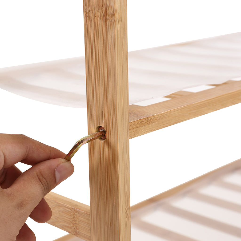 Levede Bamboo Shoe Rack Storage Wooden-1954802689703546884