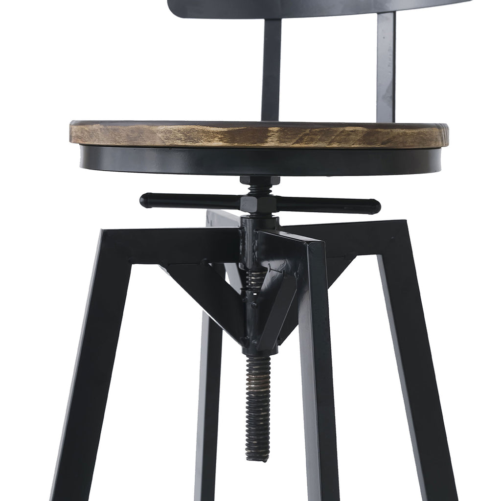 Levede 1x Bar Stool Industrial Adjustable-1954802952325697540