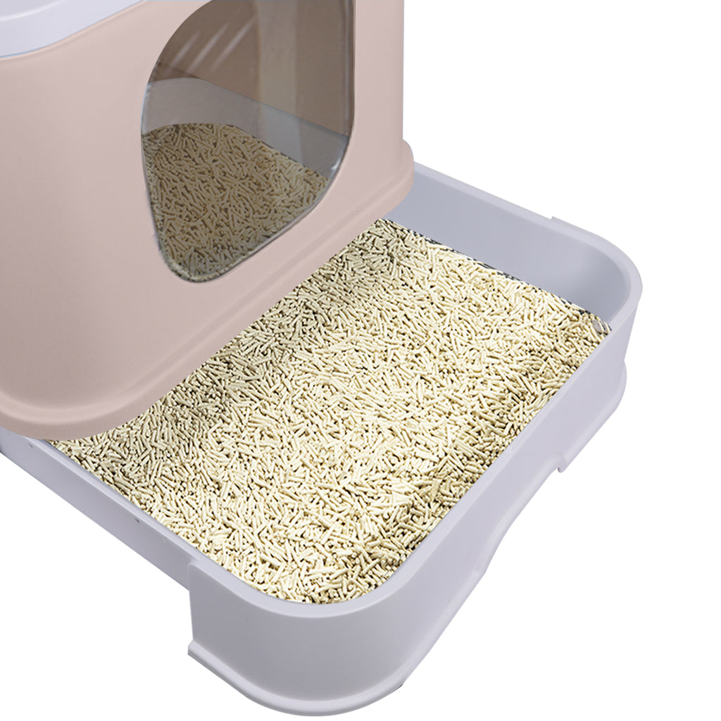 PaWz Cat Litter Box Fully Enclosed Kitty Coffee-1954802512208990212