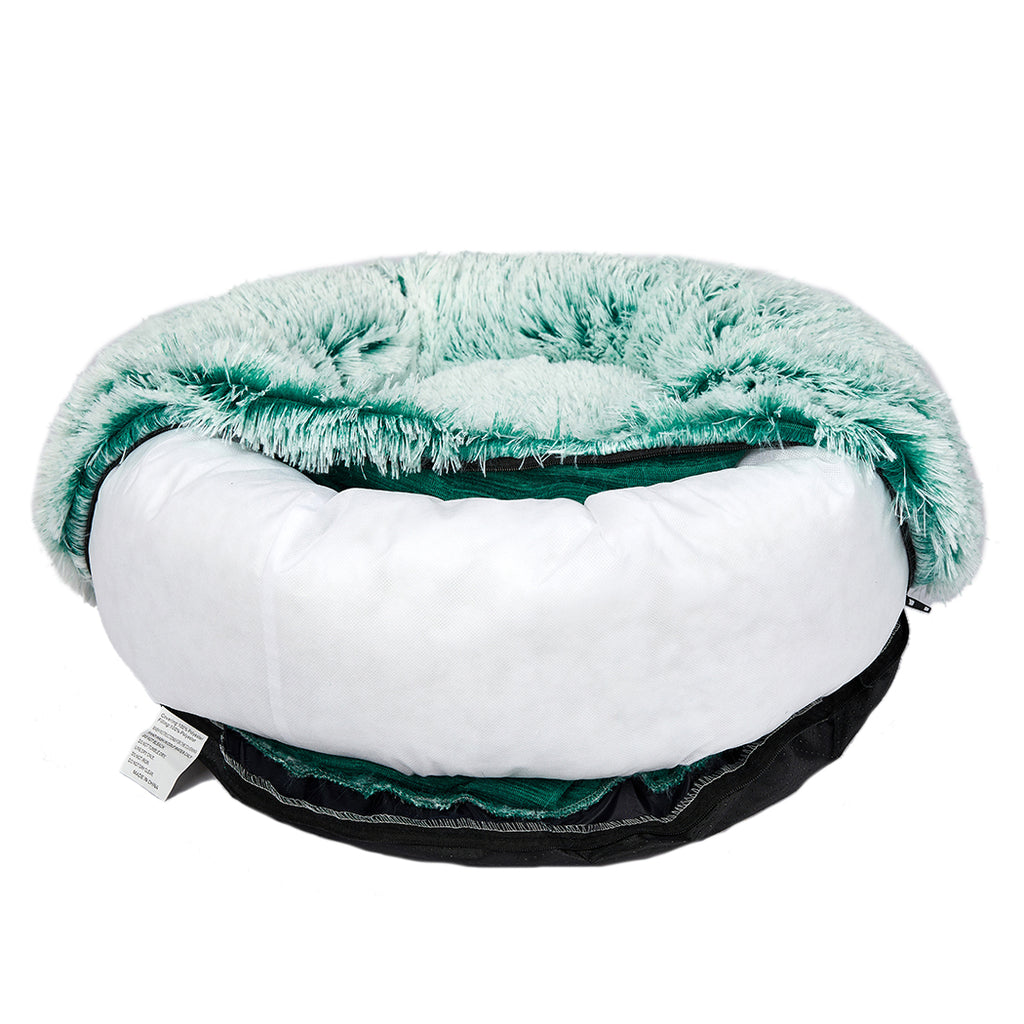 PaWz Pet Bed Cat Dog Donut Nest Calming XL Teal X-Large-1954802520891199492