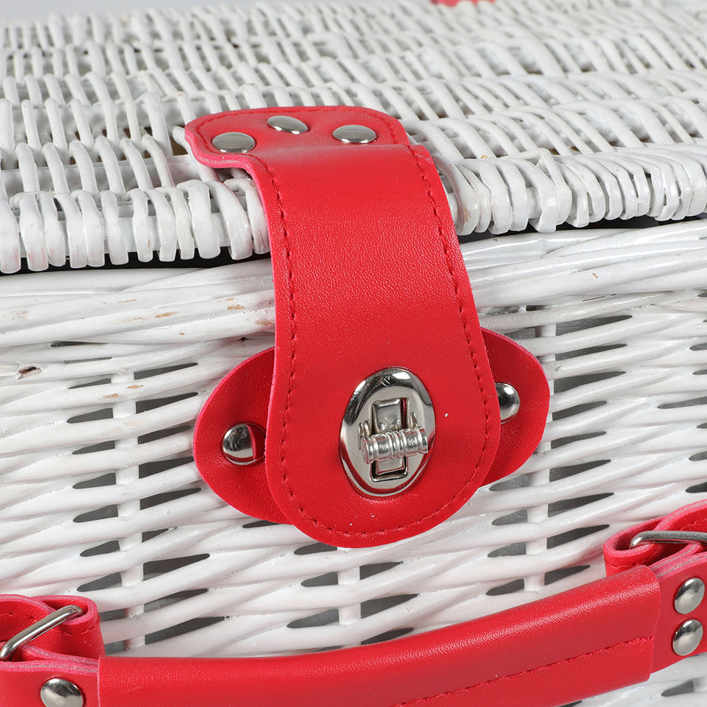 Picnic Basket Set Baskets 4 Person Wicker-1954802902455422980