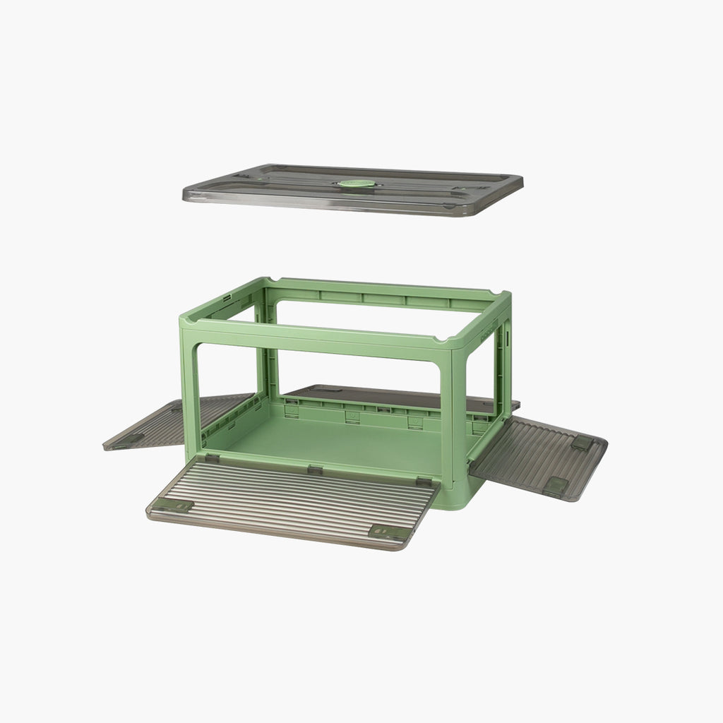 Storage Containers Stackable Lid Clothes S Green Small-1954802600524255236