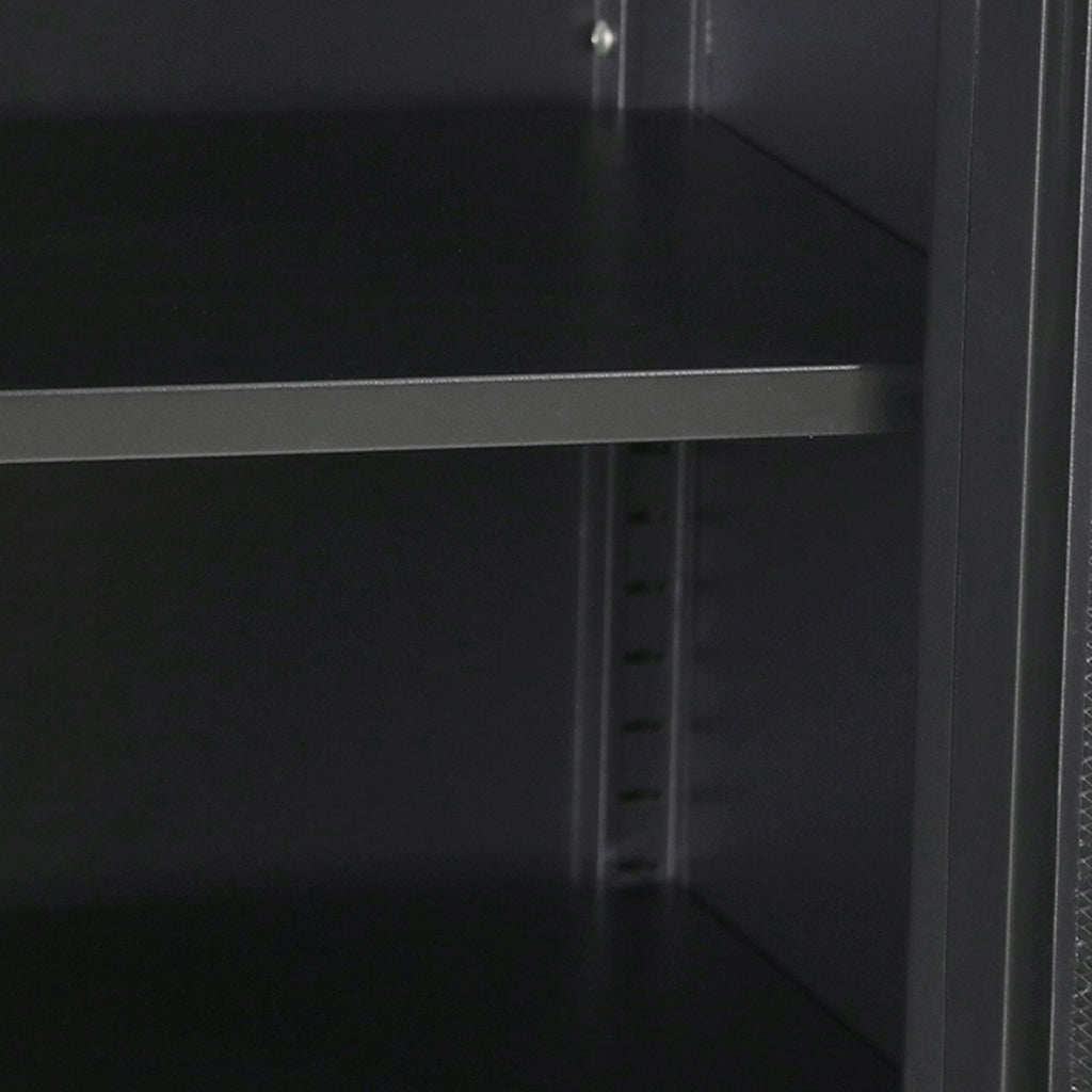 Levede Storage Cabinet Steel Kitchen Black-1954802986257616901
