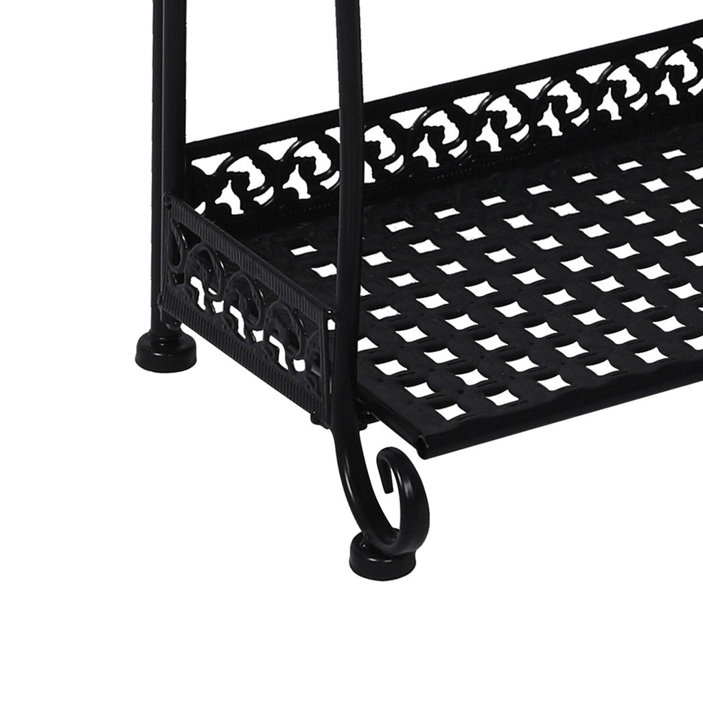 Levede Plant Stand 4 Tiers Outdoor Indoor Black-1954802668031578117