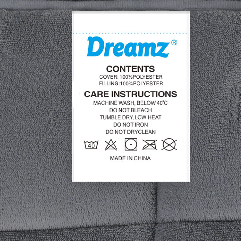 DreamZ Quilt Doona Comforter Blanket Grey Super King-1954802584338436101