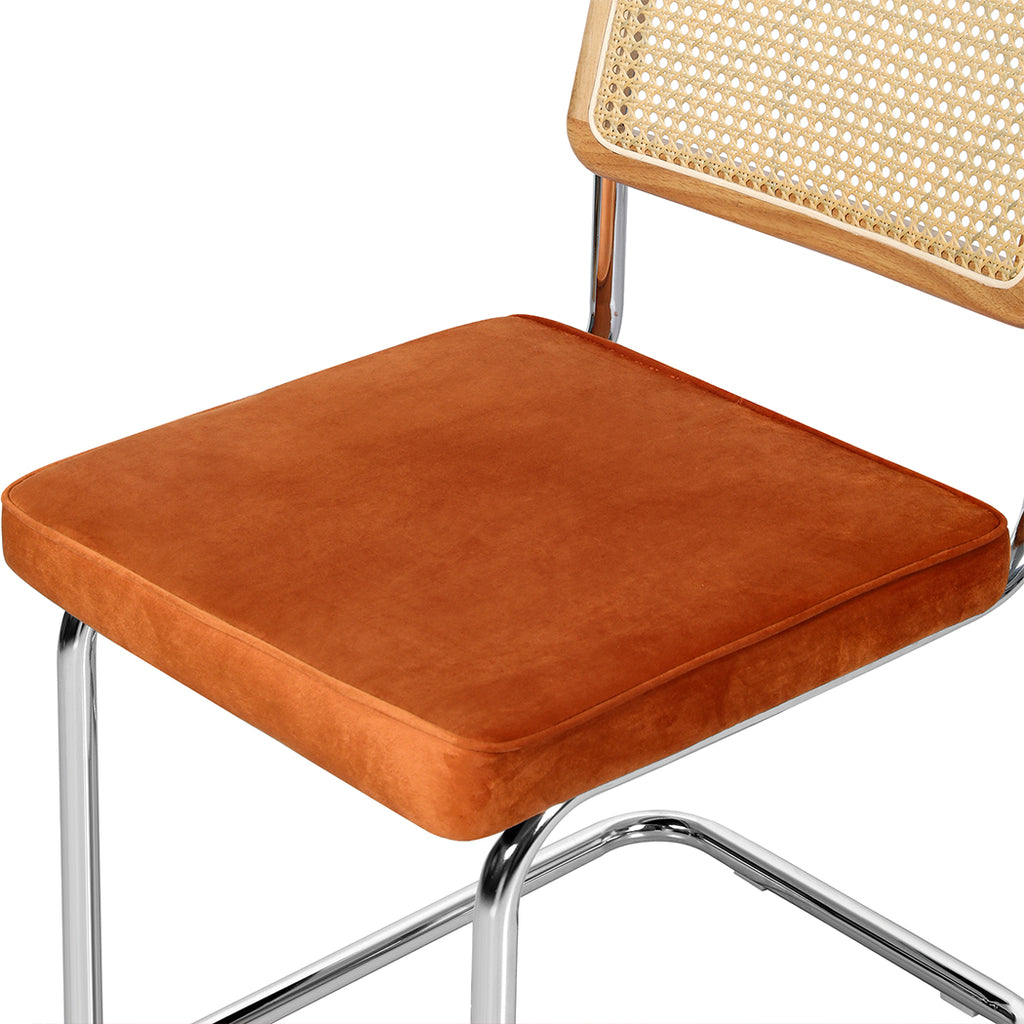 Levede 2xRattan Chair Dining Chairs Orange-1954802995946459141