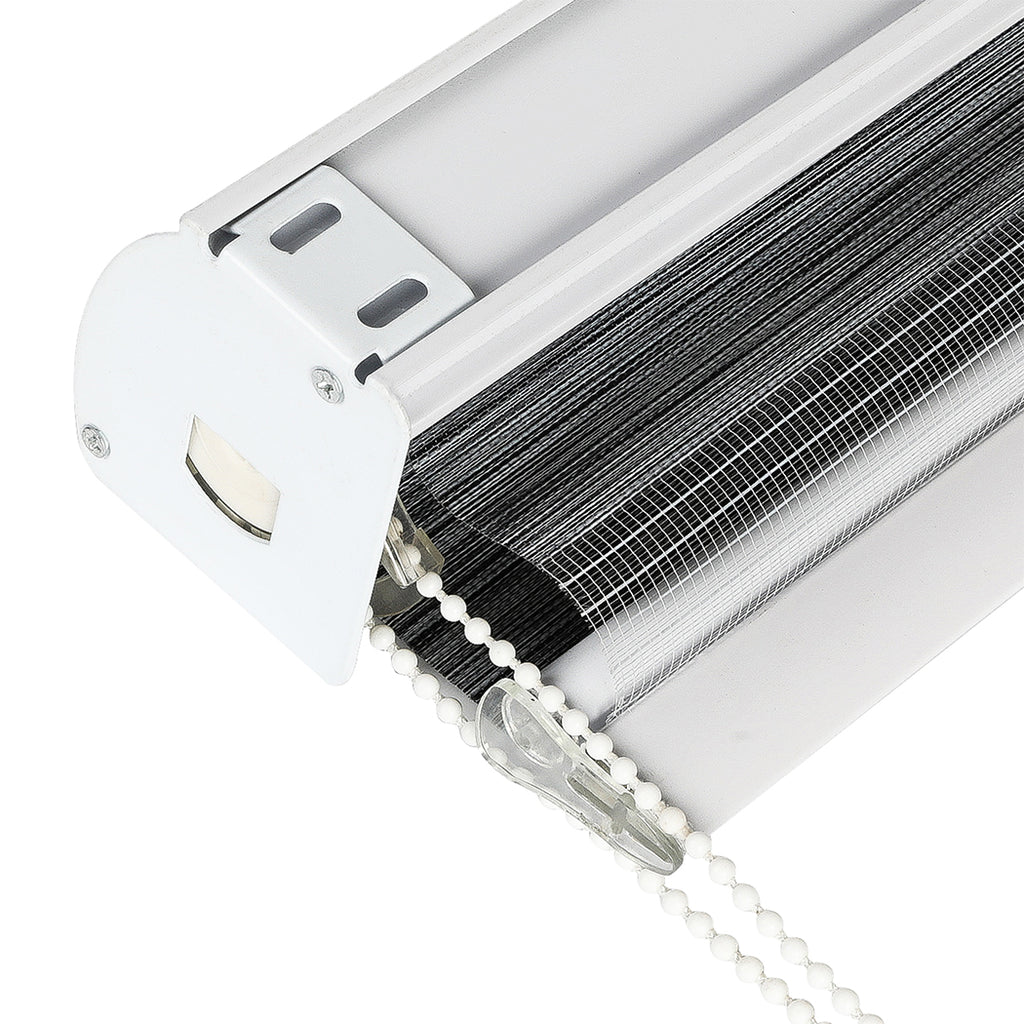 Marlow Blackout Zebra Roller Blind Curtains 60x210 Grey-1954802974454845445