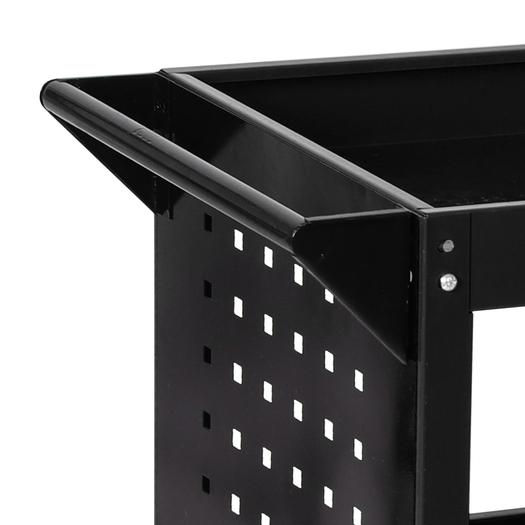 Traderight Tool Trolley Cart 3Tier Toolbox Black-1954802749614985221