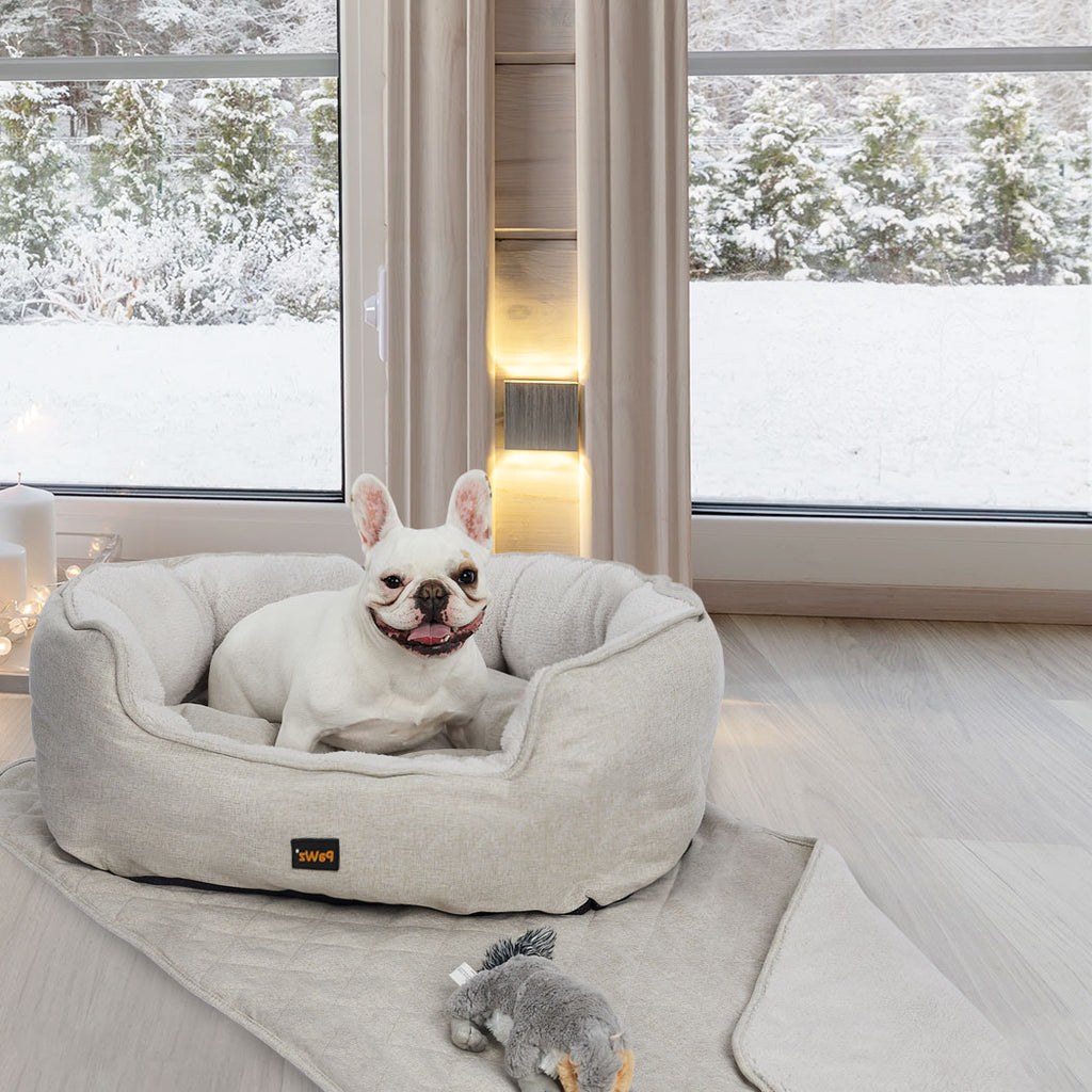 PaWz Pet Bed Set Dog Cat Quilted Blanket X-Large Beige-1954802524368277511