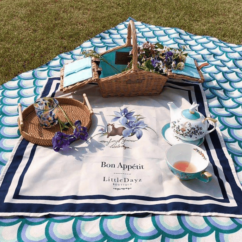 Little Dayz Boutique Emerald Cotton Picnic Mat 195*145-1954803098031624193