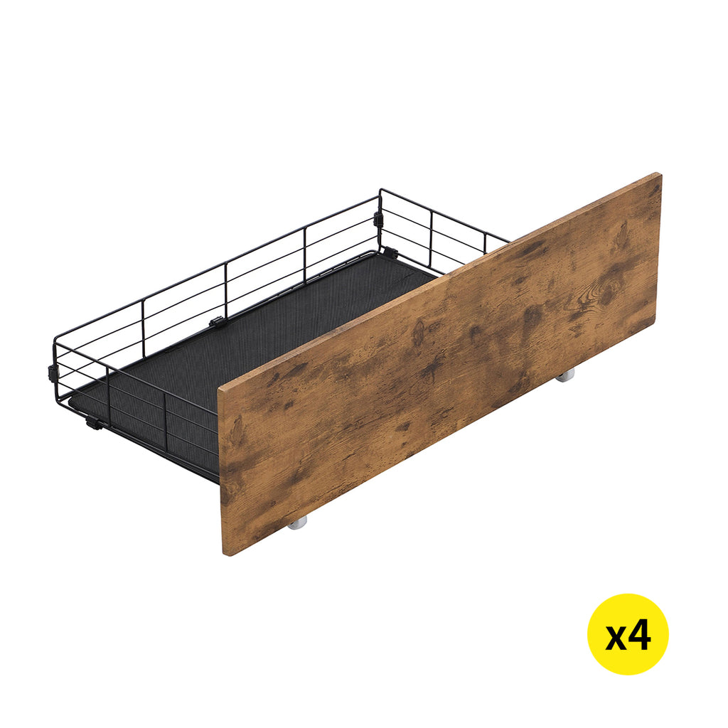 Levede 4 Queen Bed Frame Storage Drawers-1954802932738297856
