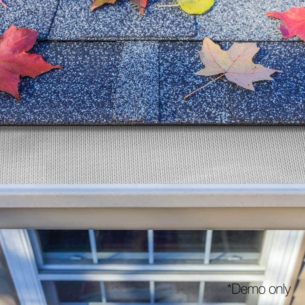 Gardeon Gutter Guard Aluminium Mesh 30M 100x20cm Silver