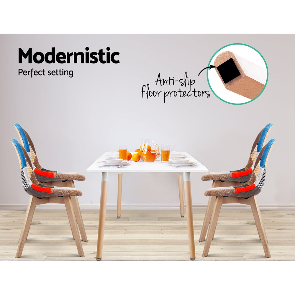 Artiss Dining Chairs Set of 2 Fabric Retro Replica DSW