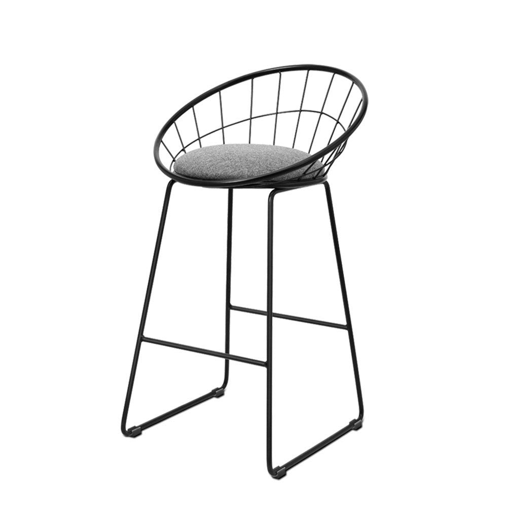 Artiss 2x Bar Stools Padded Seat Metal