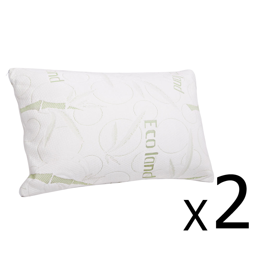 Giselle Bedding Memory Foam Pillow Bamboo Twin Pack