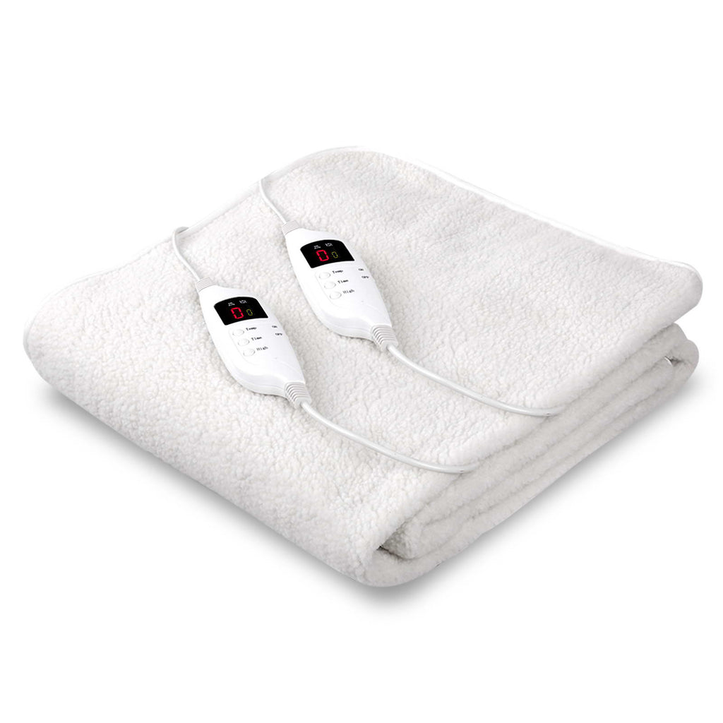 Giselle Bedding Queen Size Electric Blanket Fleece