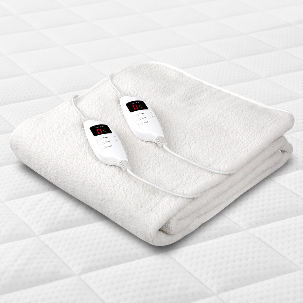 Giselle Bedding Queen Size Electric Blanket Fleece