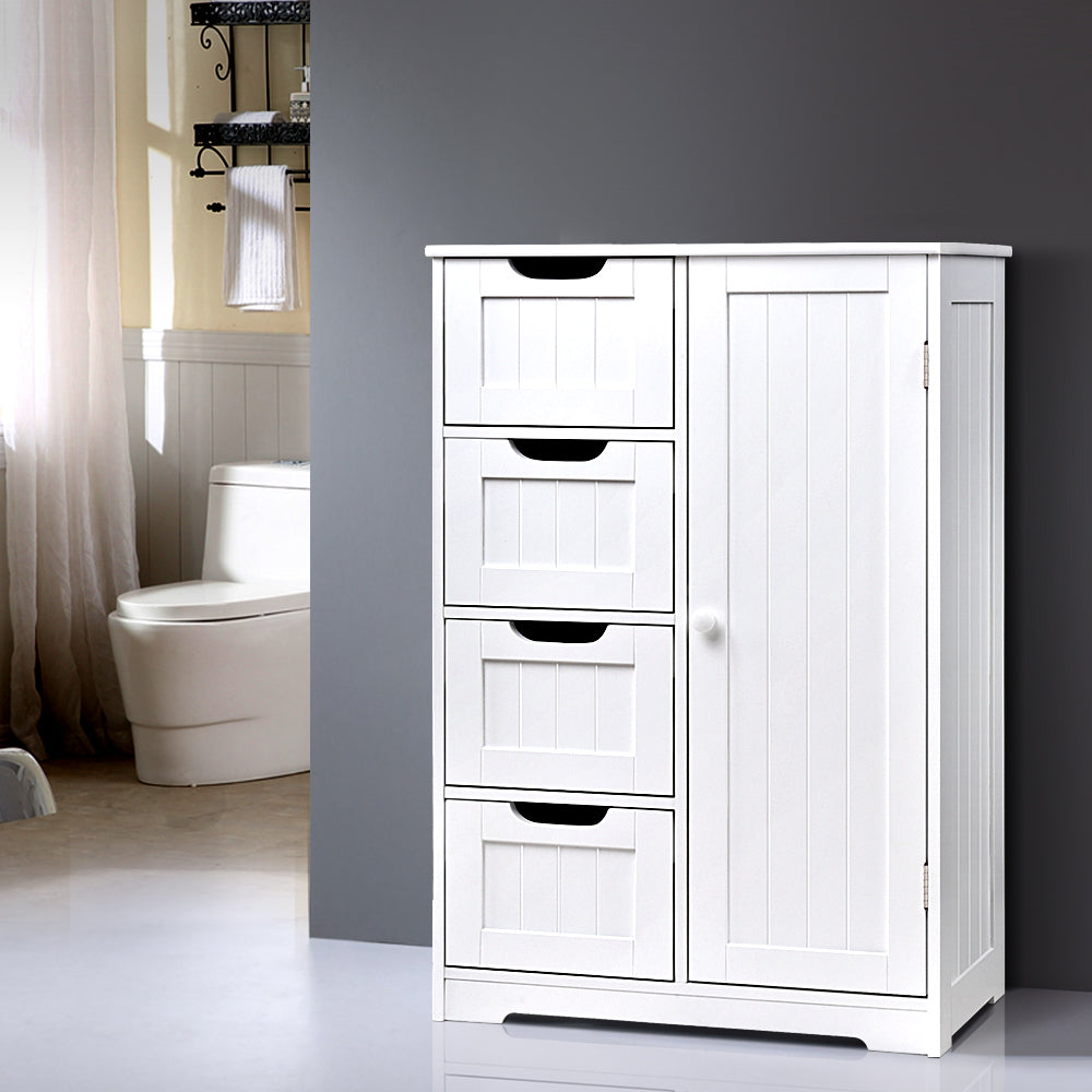 Artiss Bathroom Cabinet Storage Drawers White