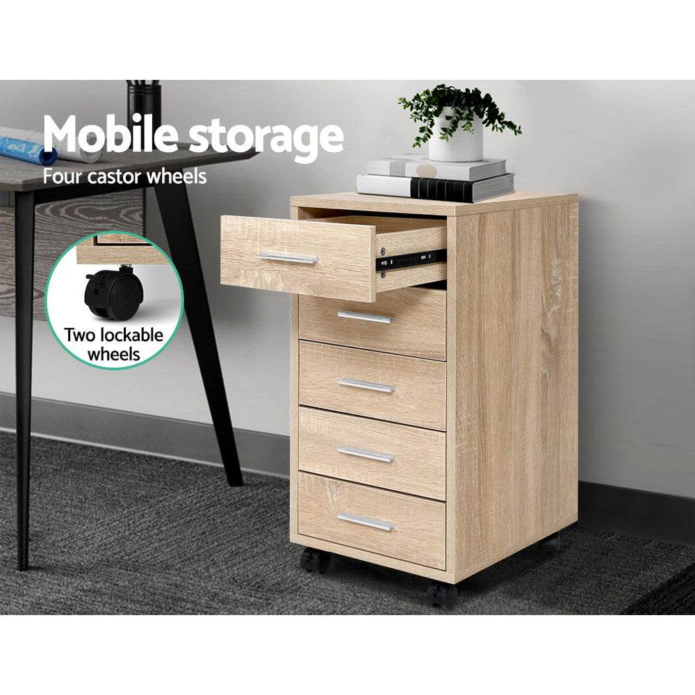 Artiss Filing Cabinet 5 Drawer Office Storage Organiser