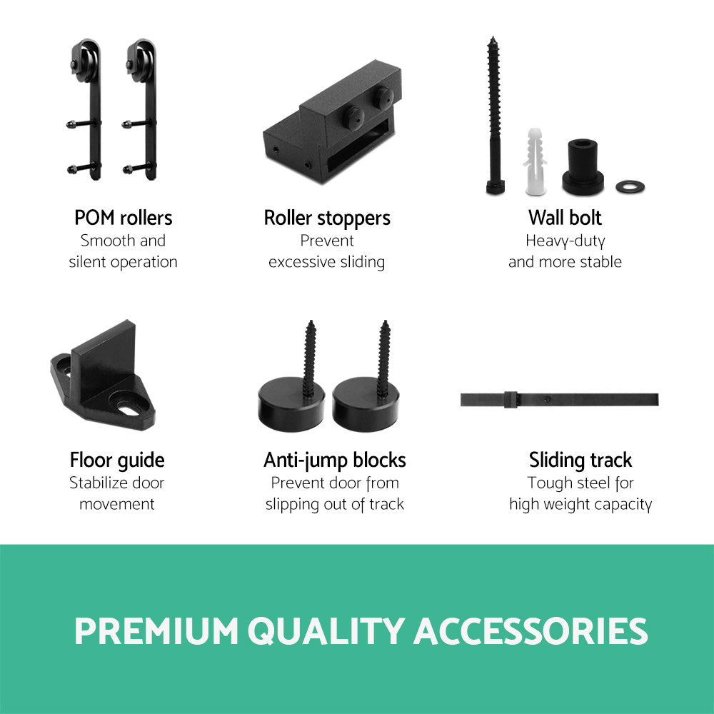 Cefito Sliding Barn Door Hardware Track Set 3.66m