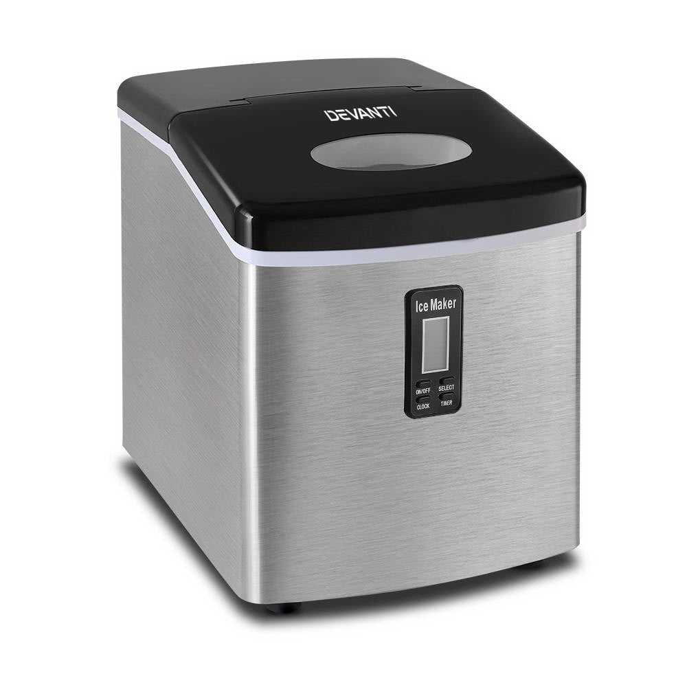 Devanti 15kg Ice Maker Machine Silver