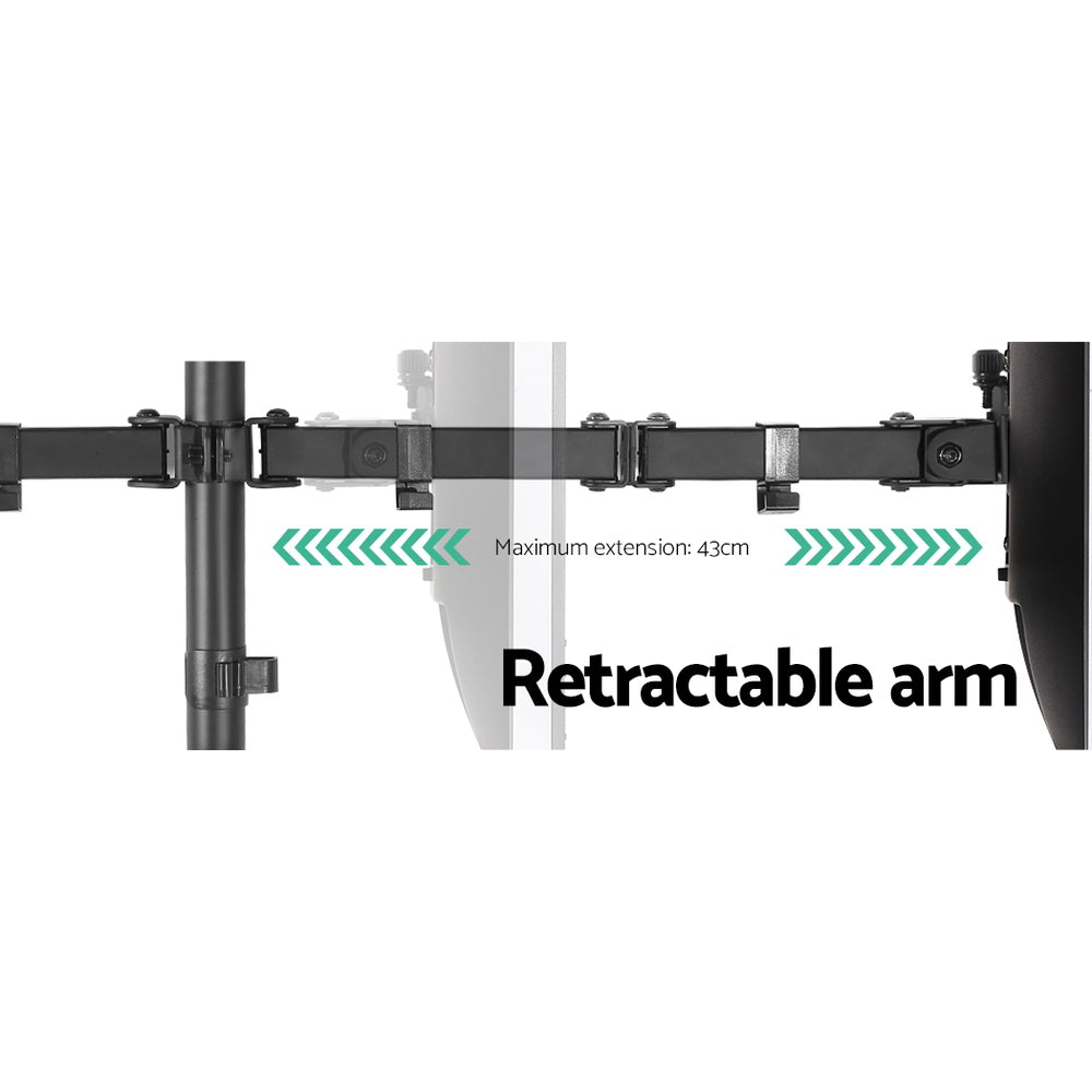 Artiss Monitor Arm Dual Desk Mount Screen Bracket Holder