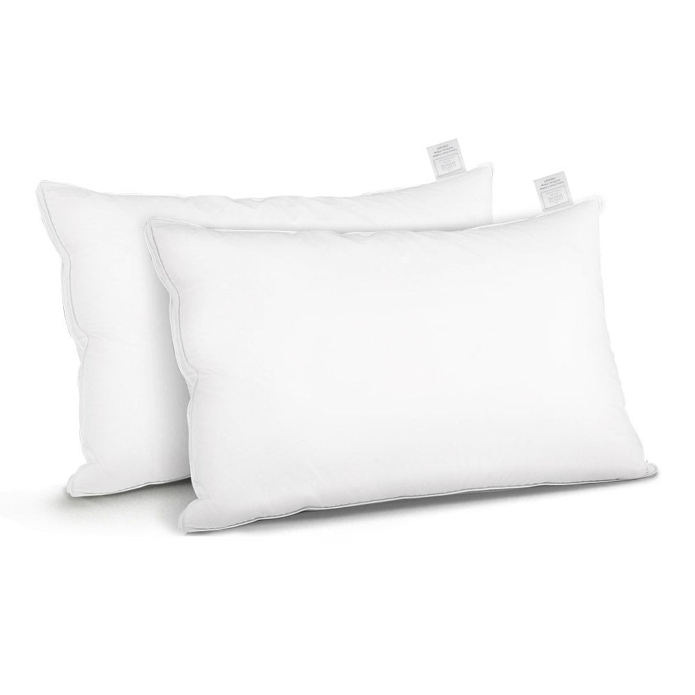 Giselle Bedding Duck Feather Down Pillow Luxury Twin Pack