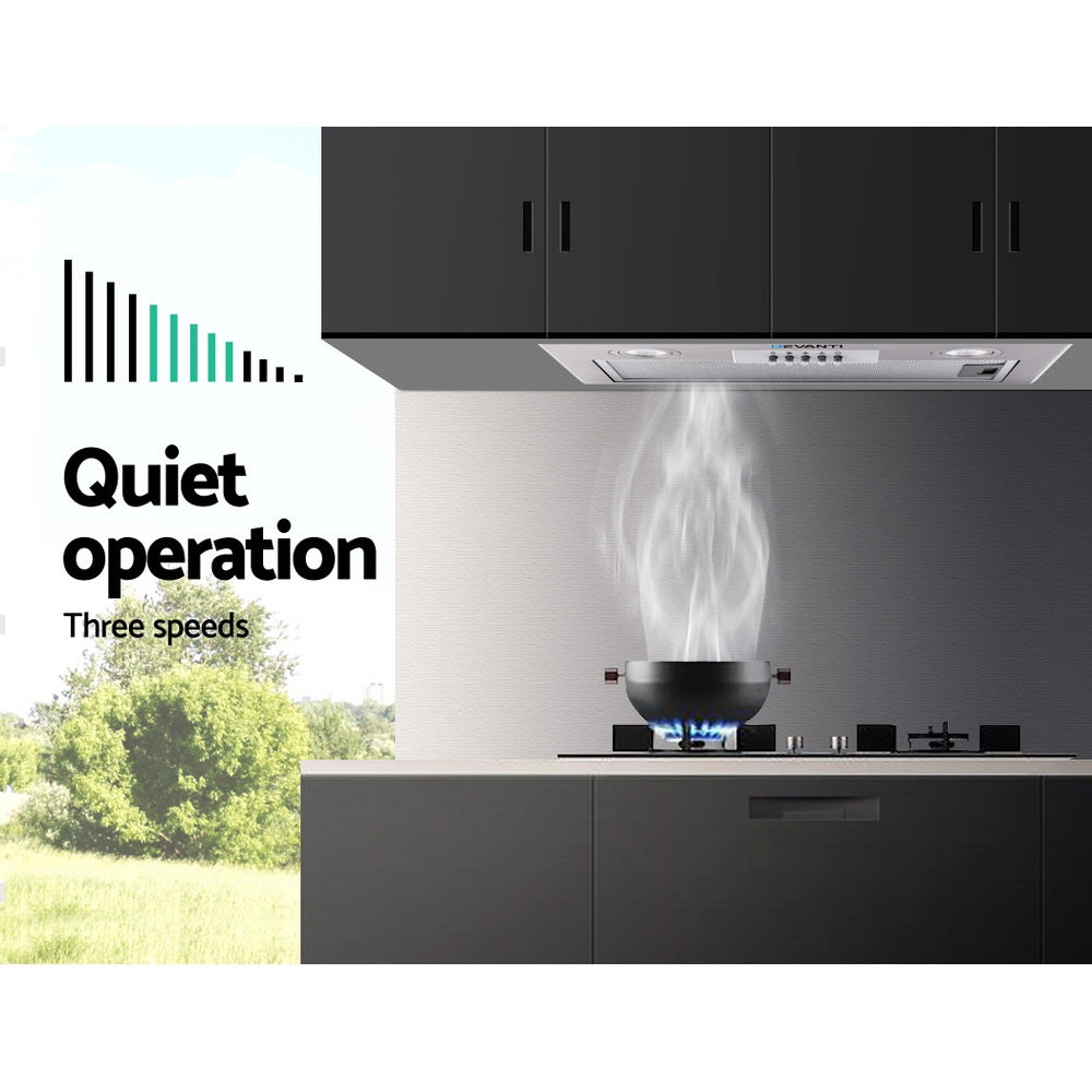 Devanti 520mm Range Hood 52cm Rangehood Stainless Steel