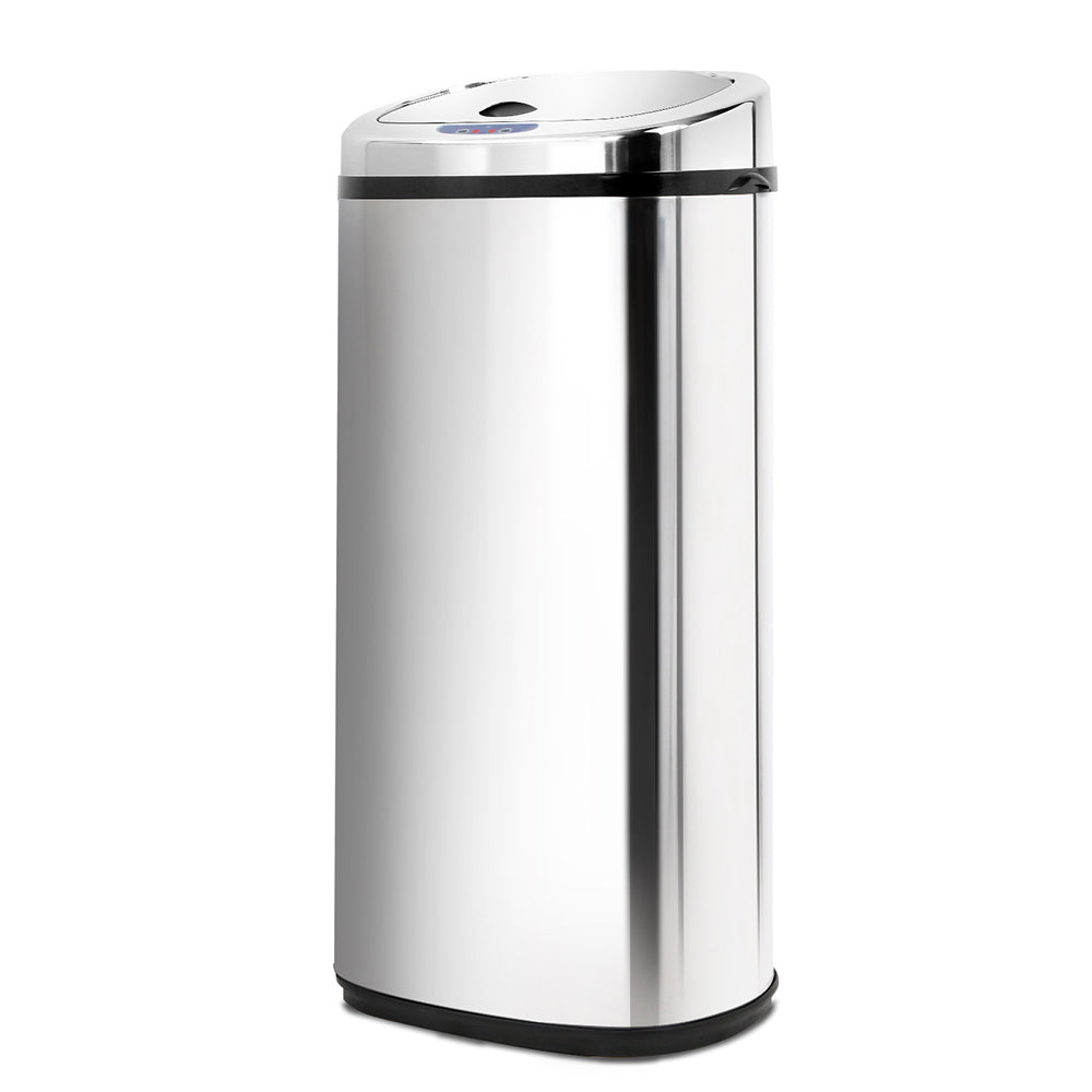 Devanti 50L Motion Sensor Bin Rubbish Automatic Silver