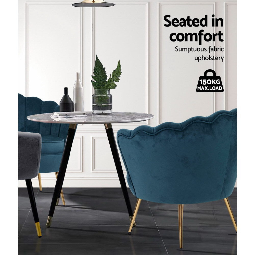 Artiss Armchair Velvet Blue Callista
