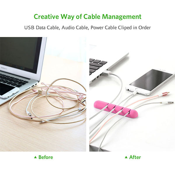 UGREEN Cable Organizer (2pcs/pack) - Pink (30483)
