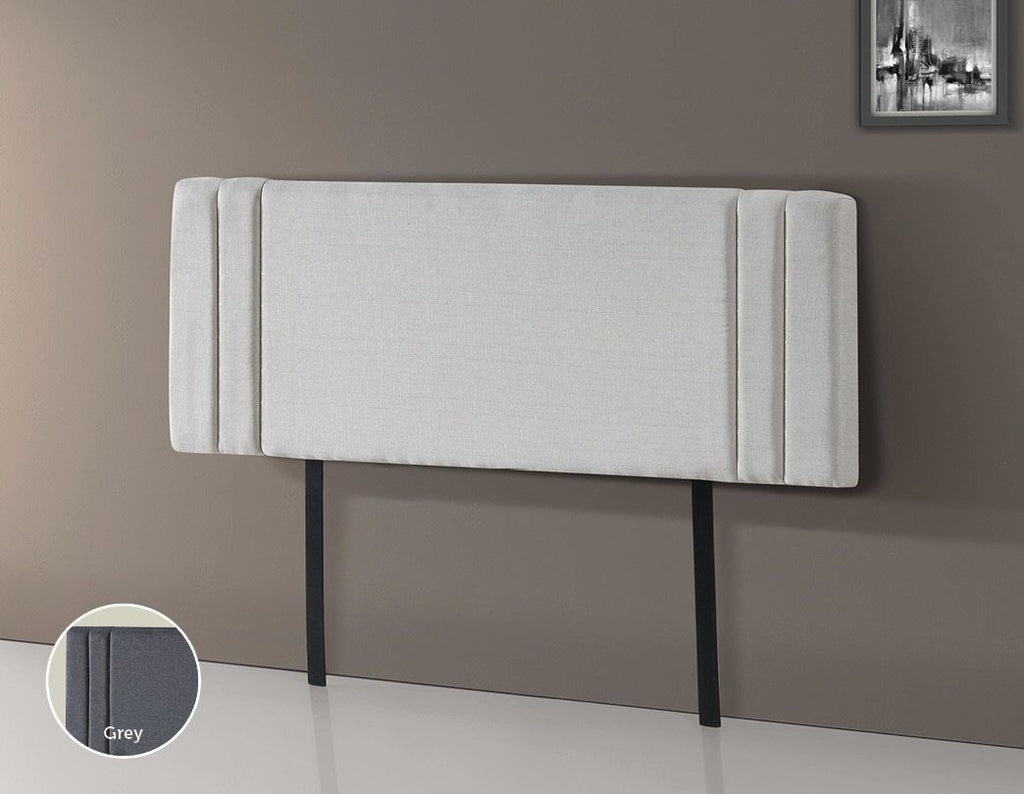 Linen Fabric Queen Bed Deluxe Headboard Bedhead - Beige
