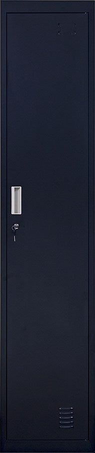 Standard Lock One-Door Office Gym Shed Clothing Locker Cabinet Black