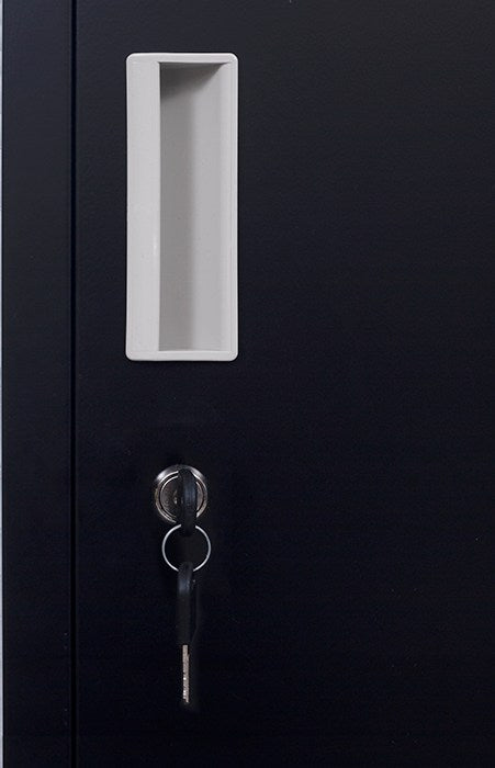 Standard Lock One-Door Office Gym Shed Clothing Locker Cabinet Black