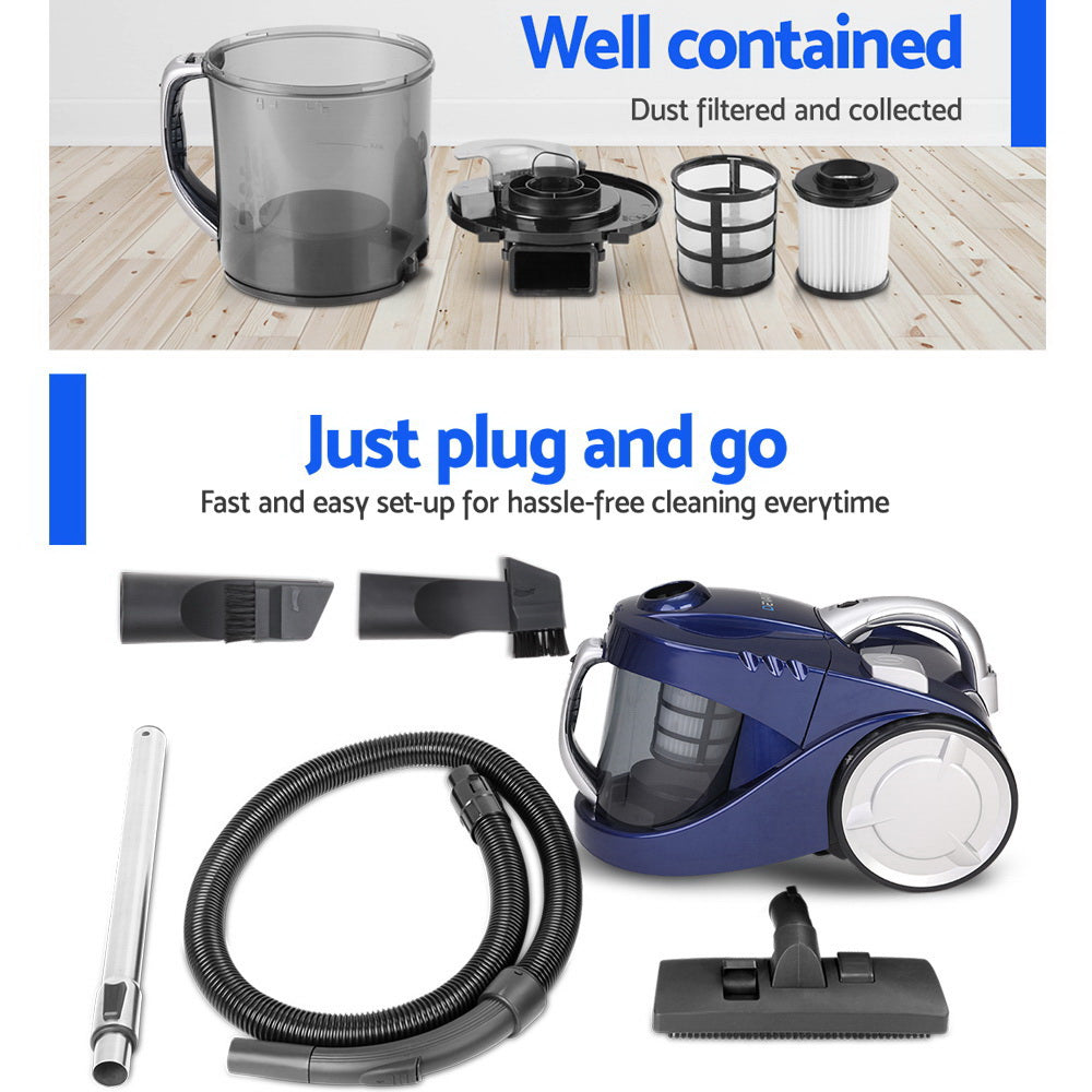 Devanti 2200W Bagless Vacuum Cleaner Blue
