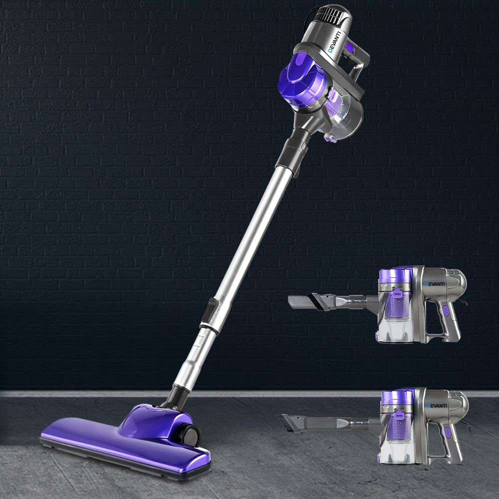 Devanti Stick Vacuum Cleaner Handheld Corded 450W Purple