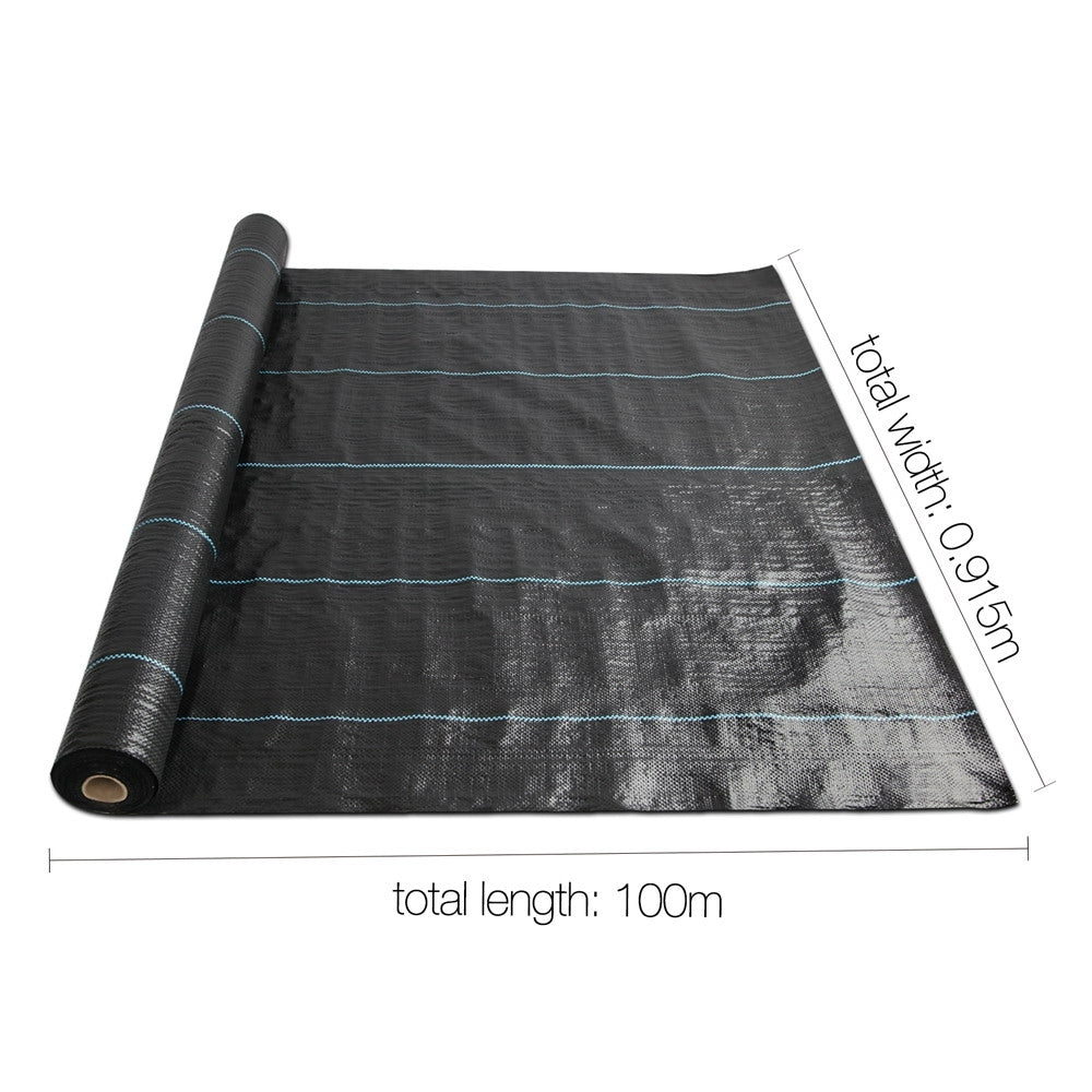 Instahut 0.915x100m Weed Mat Weedmat Control Plant