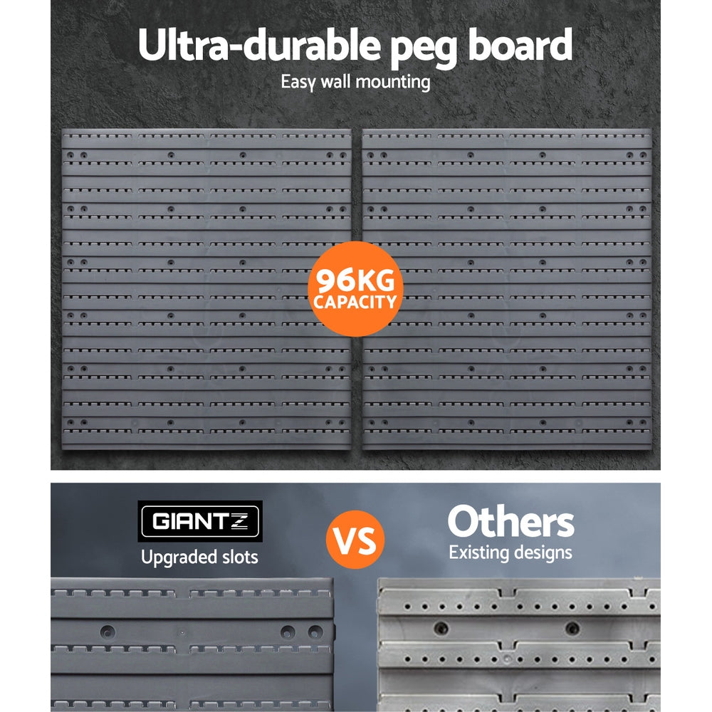 Giantz 48 Storage Bin Rack Wall Mounted Steel Board