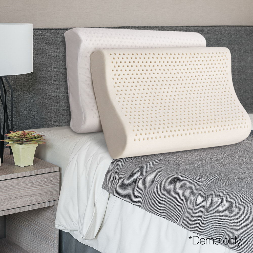 Giselle Bedding Natural Latex Pillow 2-Zone Twin Pack