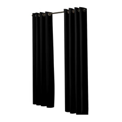 2x Blockout Curtains Panels 3 Layers Black-1954802969958551553