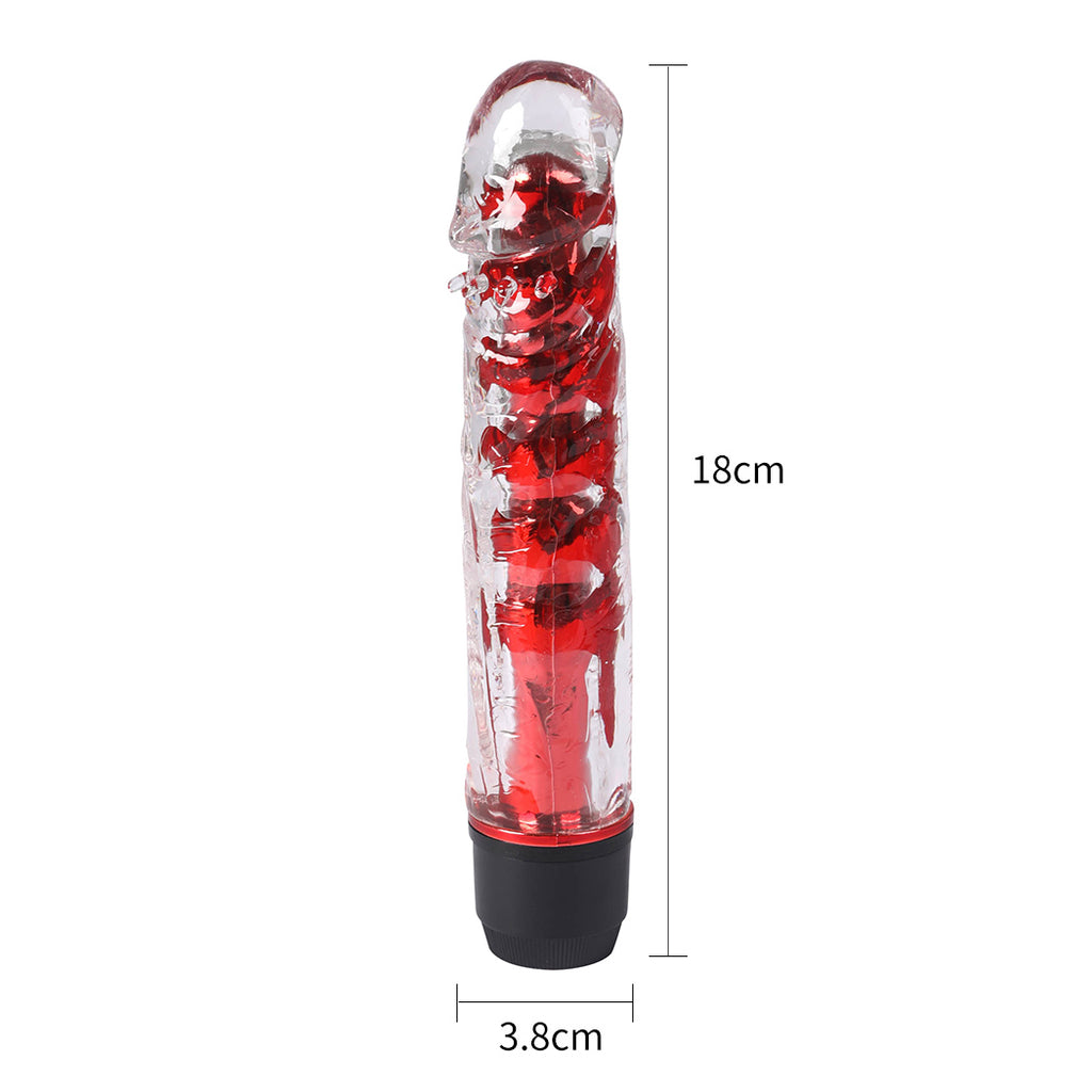 Multi Speed Vibrating Vibrator Realistic Red-1954802621743239170