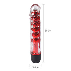 Multi Speed Vibrating Vibrator Realistic Red-1954802621743239170