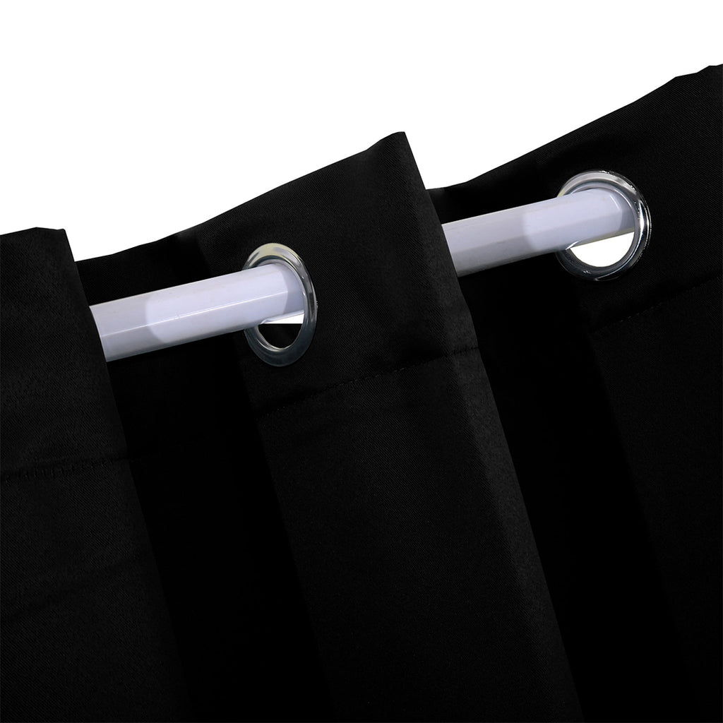 2x Blockout Curtains Panels 3 Layers Black-1954802970721914885