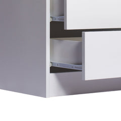 Levede Bedside Tables RGB LED Side Table White-1954802716282851333