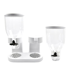 TOQUE Double Cereal Dispenser Dry Food White-1954802892246487045