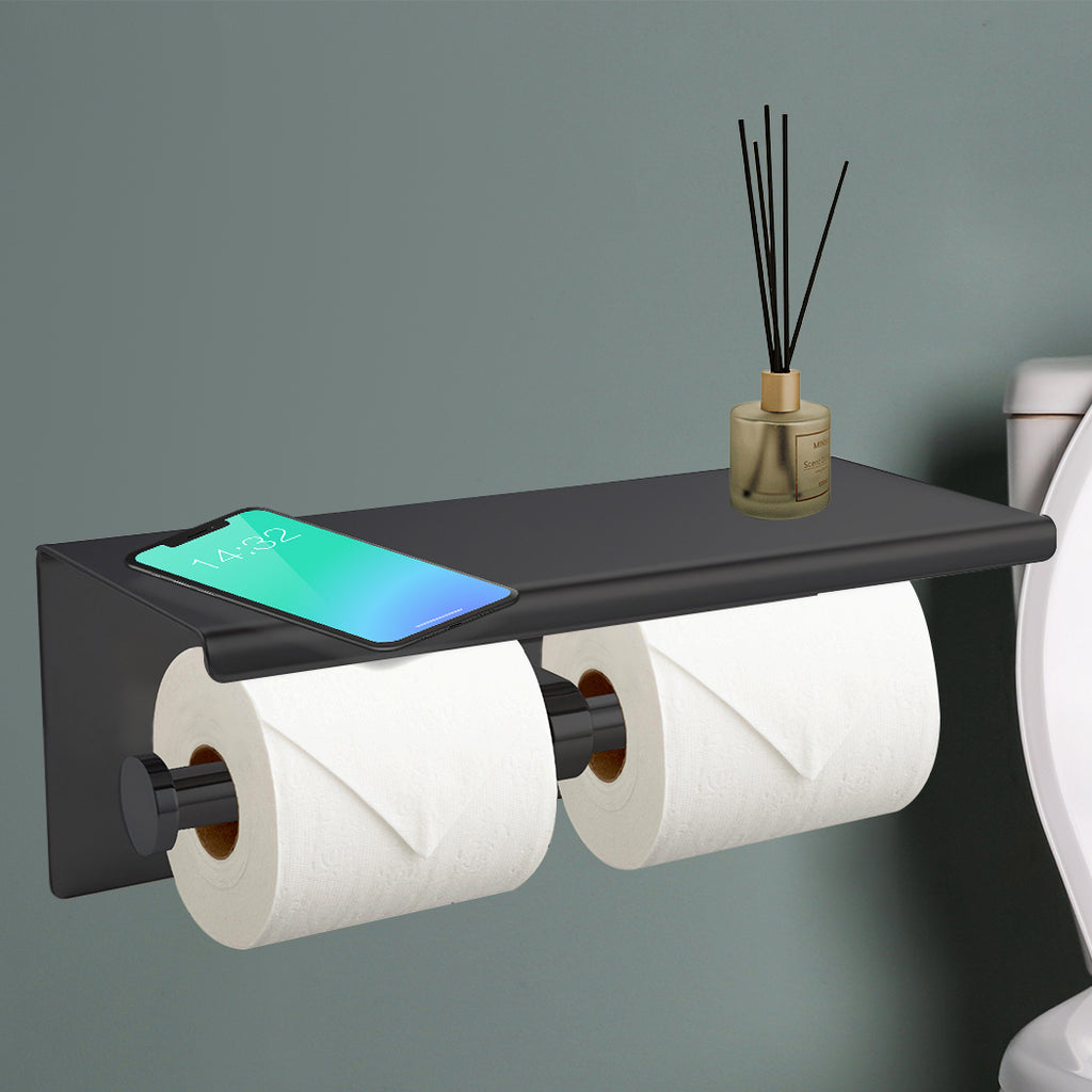 Toilet Paper Holder Double Roll Stainless-1954802402372751367