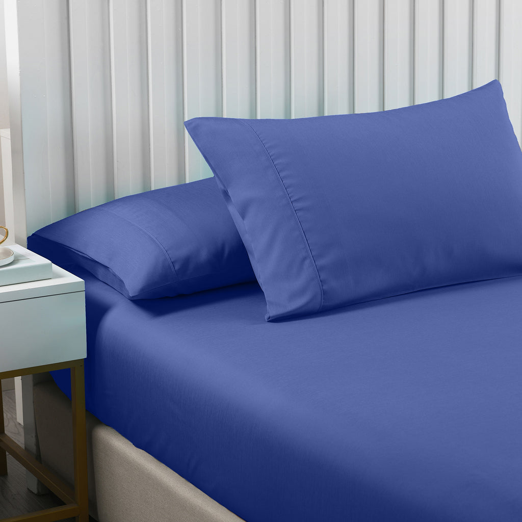 Royal Comfort Bamboo Cooling 2000TC 3-Piece Combo Set - Double -Royal Blue-1951134874303860738