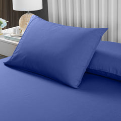 Royal Comfort Bamboo Cooling 2000TC 3-Piece Combo Set - Double -Royal Blue-1951134874303860739