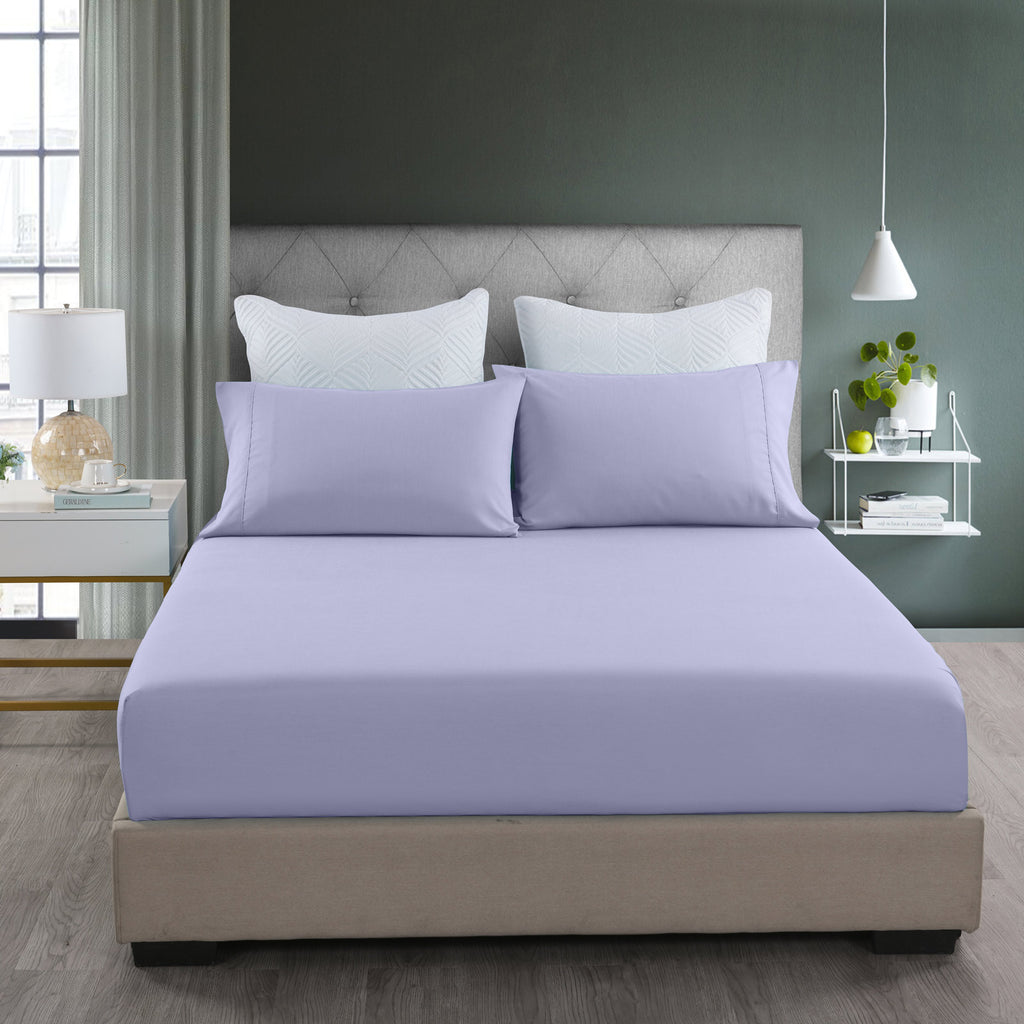 Royal Comfort Bamboo Cooling 2000TC 3-Piece Combo Set - King-Lilac Grey-1951134876682031105